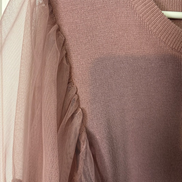 Sole La Vie Purple and Pink Ruffled Flutter Sleeve Blouse - Picture 5 of 7